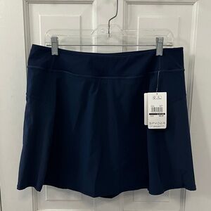 NWT Spyder Women's athletic skort with zipper pocket size Small stretch sport